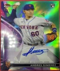 Andres Gimenez [Green Refractor] #FA-AG Baseball Cards 2021 Topps Finest Autographs Prices