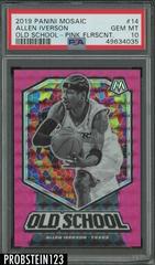 Allen Iverson [Pink Fluorescent] Basketball Cards 2019 Panini Mosaic Old School Prices