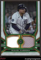 Miguel Cabrera [Green] #DR-MC Baseball Cards 2023 Topps Tribute Dual Relics Prices