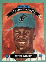 Nigel Wilson #DK-27 Baseball Cards 1993 Panini Donruss Diamond Kings Prices