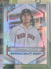 Marcelo Mayer [Refractor] Baseball Cards 2021 Bowman Draft Night Prices