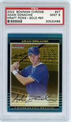 Adam Donachie [Gold Refractor] #47 Baseball Cards 2002 Bowman Chrome Draft Picks Prices