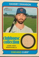 Dansby Swanson #CCR-DS Baseball Cards 2023 Topps Heritage Clubhouse Collection Relics High Number Prices