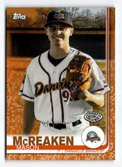 Mason McReaken [Orange] #4 Baseball Cards 2019 Topps Pro Debut Prices