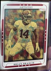 Brian Branch #9 Football Cards 2023 Sage Artistry Prices