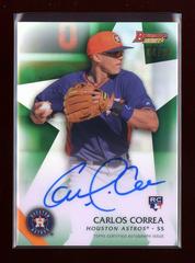 Carlos Correa [Green Refractor] #CC Baseball Cards 2015 Bowman's Best of Autographs Prices