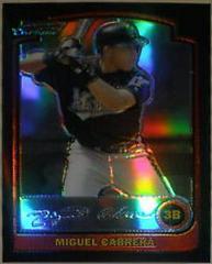Miguel Cabrera [Refractor] #3 Baseball Cards 2003 Bowman Chrome Draft Picks Prices