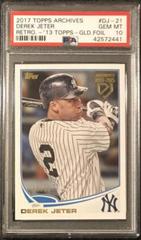 Derek Jeter [2013 Gold Foil] Baseball Cards 2017 Topps Archives Derek Jeter Retrospective Prices
