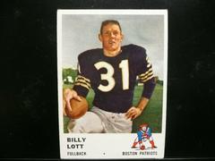 Billy Lott #178 Football Cards 1961 Fleer Prices