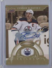 Connor McDavid [Gold Autograph] #TG-13B Hockey Cards 2022 Upper Deck Trilogy Generations Prices