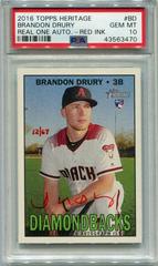 Brandon Drury [Red Ink] Baseball Cards 2016 Topps Heritage Real One Autographs Prices