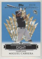 Miguel Cabrera [Blue] #139 Baseball Cards 2008 Topps Moments & Milestones Prices