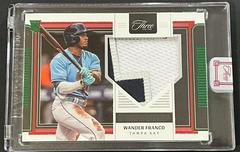 Wander Franco [Emerald] #RJ-WF Baseball Cards 2022 Panini Three and Two Rookie Jerseys Prices