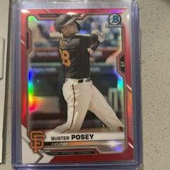 Buster Posey [Red Refractor] #31 Baseball Cards 2021 Bowman Chrome Prices