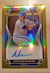 Addison Barger [Gold Prizm] Baseball Cards 2021 Panini Prizm Draft Picks Autographs Prices