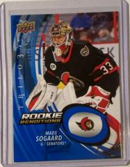 Mads Sogaard [Blue] Hockey Cards 2022 Upper Deck Trilogy Rookie Renditions Prices
