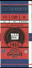 Eli Manning #55 Football Cards 2011 Playoff Contenders Prices