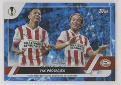 PSV Prodigies [Blue Inferno] Soccer Cards 2022 Topps UEFA Club Competitions Prices