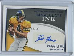 Brett Favre [Blue] #IN-BFA Football Cards 2022 Panini Immaculate Collegiate Ink Autographs Prices