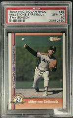 Milestone Strikeout #49 Baseball Cards 1993 Pacific Nolan Ryan 27th Season Prices