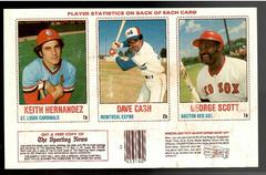 Dave Cash, George Scott, Keith Hernandez [Hand Cut Panel] Baseball Cards 1978 Hostess Prices