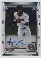 Alerick Soularie #CDA-ASO Baseball Cards 2020 Bowman Draft Picks Chrome Autographs Prices