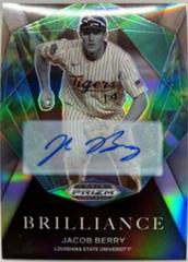 Jacob Berry [Autograph Silver] #BR-JB Baseball Cards 2022 Panini Prizm Draft Picks Brilliance Prices