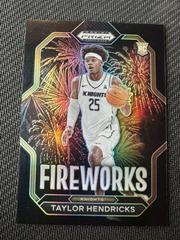 Taylor Hendricks [Black] #2 Basketball Cards 2023 Panini Prizm Draft Picks Fireworks Prices