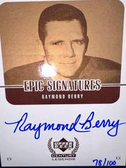 Raymond Berry [Gold] #RBC Football Cards 1999 Upper Deck Century Legends Epic Signatures Prices