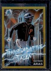 Rayner Arias [Gold] #TT-12 Baseball Cards 2023 Bowman Draft Transformative Talent Prices