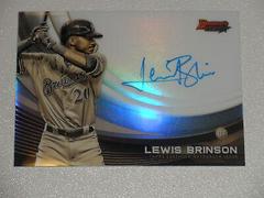 Lewis Brinson [Atomic Refractor] #MA-LB Baseball Cards 2017 Bowman's Best Monochrome Autograph Prices