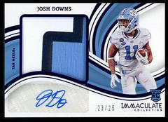 Josh Downs #14 Football Cards 2023 Panini Immaculate Premium Patch Rookie Autograph Prices