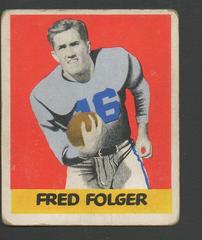 Fred Folger [White Jersey] Football Cards 1948 Leaf Prices