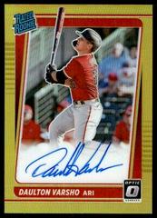 Daulton Varsho [Gold] Baseball Cards 2021 Panini Donruss Optic Rated Rookie Signatures Prices