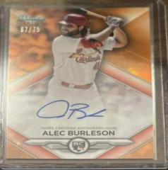 Alec Burleson [Orange] Baseball Cards 2023 Bowman Sterling Rookie Autographs Prices