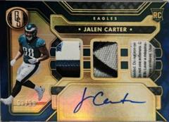 Jalen Carter [Jersey Autograph Triple Sapphire] #281 Football Cards 2023 Panini Gold Standard Prices