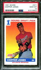 Chipper Jones Baseball Cards 1991 Score Prices
