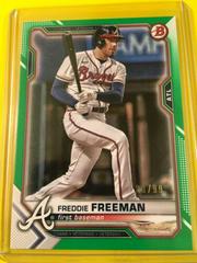 Freddie Freeman [Neon Green] Baseball Cards 2021 Bowman Prices