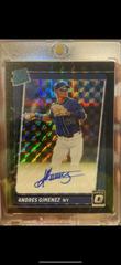 Andres Gimenez [Black] #RRS-AG Baseball Cards 2021 Panini Donruss Optic Rated Rookie Signatures Prices