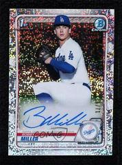 Bobby Miller [Sparkle Refractor] #CDA-BM Baseball Cards 2020 Bowman Draft Picks Chrome Autographs Prices