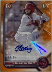 Orlando Martinez [Orange] #PPA-OM Baseball Cards 2022 Bowman Paper Prospect Autographs Prices