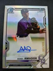 Adael Amador [Refractor] #CPA-AAM Baseball Cards 2021 Bowman Chrome Prospect Autographs Prices