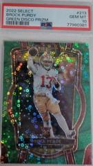 Brock Purdy [Green Disco] Football Cards 2022 Panini Select Prices