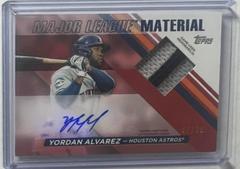 Yordan Alvarez [Red] #MLMA-YA Baseball Cards 2024 Topps Major League Material Autograph Prices