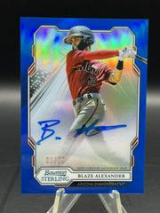 Blaze Alexander [Blue] Baseball Cards 2019 Bowman Sterling Prospect Autographs Prices