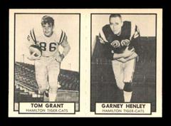 Tom Grant, Garney Henley Football Cards 1962 Topps CFL Prices
