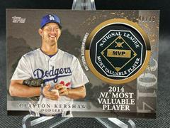 Clayton Kershaw [Gold] #MVP-CK Baseball Cards 2023 Topps Update MVP Medallion Prices