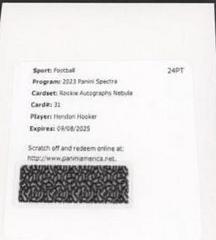Hendon Hooker #31 Football Cards 2023 Panini Spectra Rookie Autograph Nebula Prices