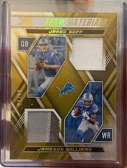Jared Goff, Jameson Williams [Gold] Football Cards 2022 Panini XR Team Materials Prices