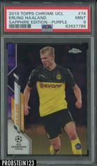 Erling Haaland [Purple] Soccer Cards 2019 Topps Chrome UEFA Champions League Sapphire Prices